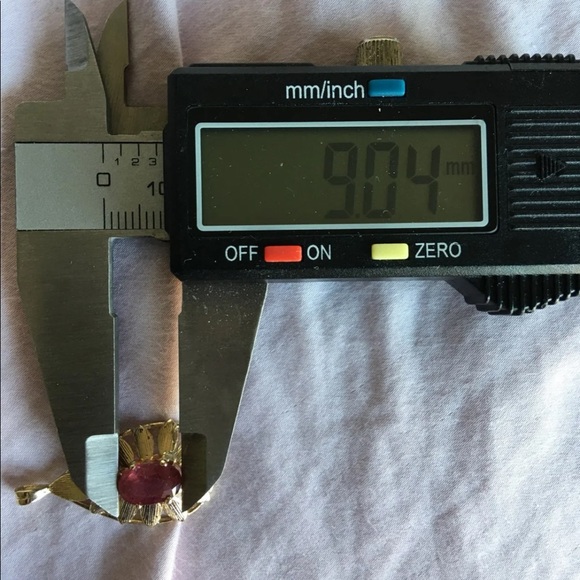 VINTAGE 14K RUBY PENDANT $ CHAIN - Picture 12 of 13